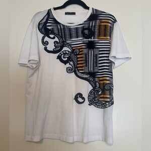 Versace Baroque Embroidered Plaid Tshirt 2015